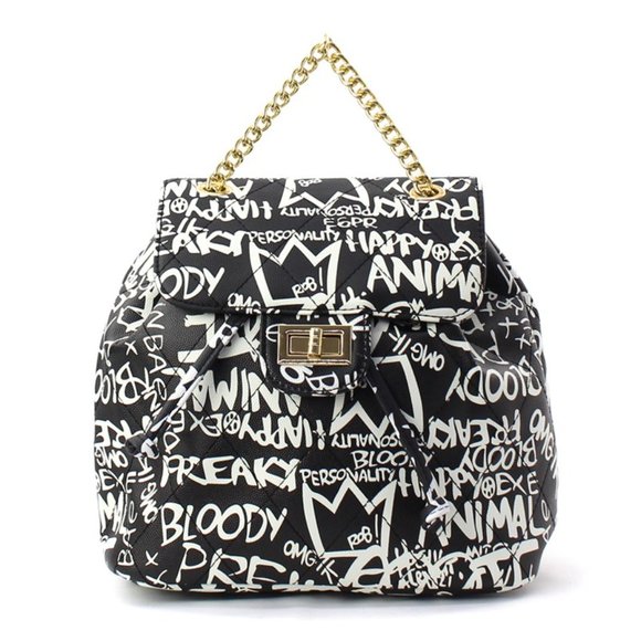 Bags | Whats On Your Mind Graffiti Backpack | Poshmark display picture 1